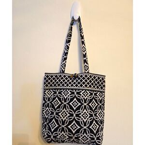 Vera Bradley "Argyle Love" Pattern Quilted Tote Toggle Bag Purse Gently Used